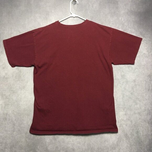 Hurley T Shirt Adult size Large Maroon Short Sleeve Mens Graphic Text Cotton Tee - Picture 6 of 13